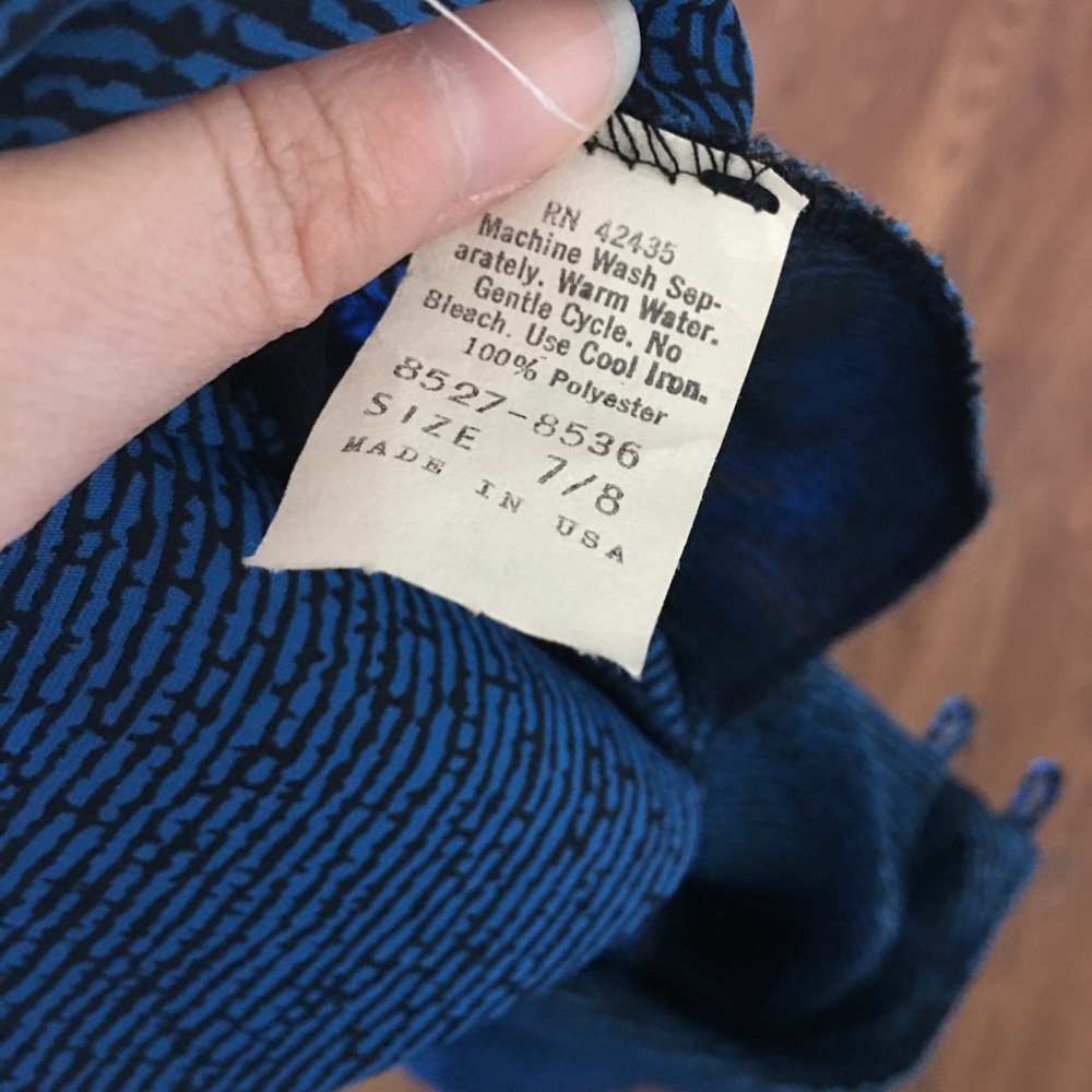 Size 7/8 vintage blue dress - Picture 7 of 7